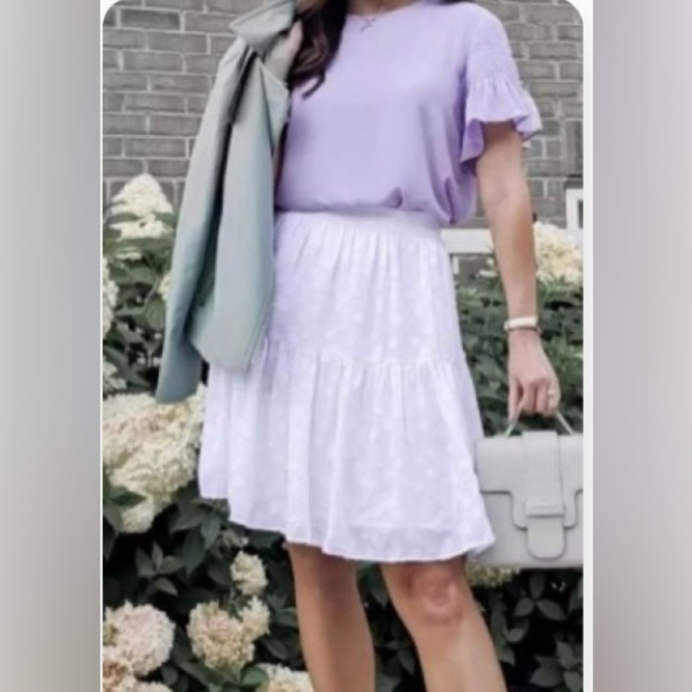 Ann Taylor - Flower Clip Full Skirt